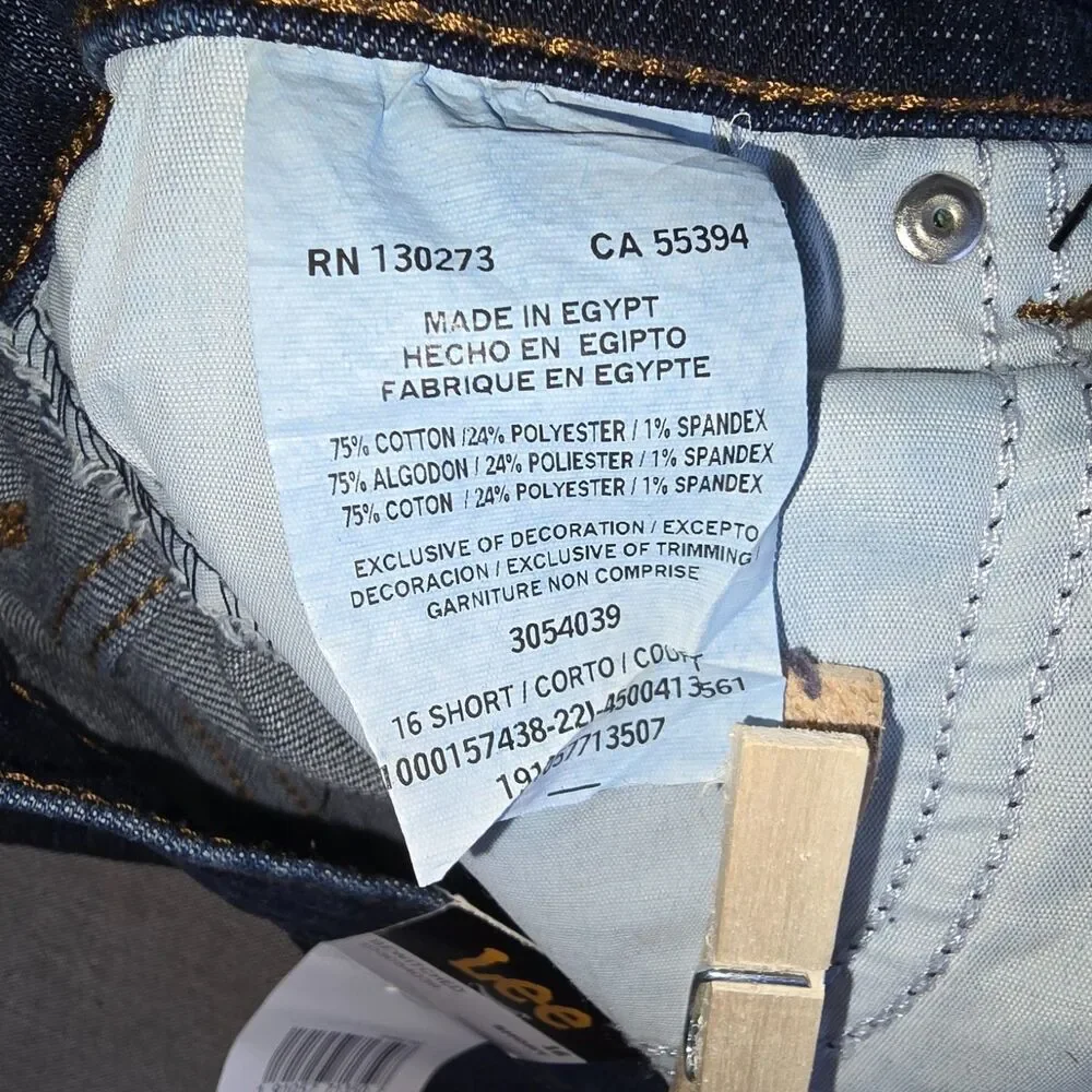NWT Lee Women's Relaxed Fit Straight Leg Jean Mid Rise 16 Short Bewitched Blue - Picture 7 of 9